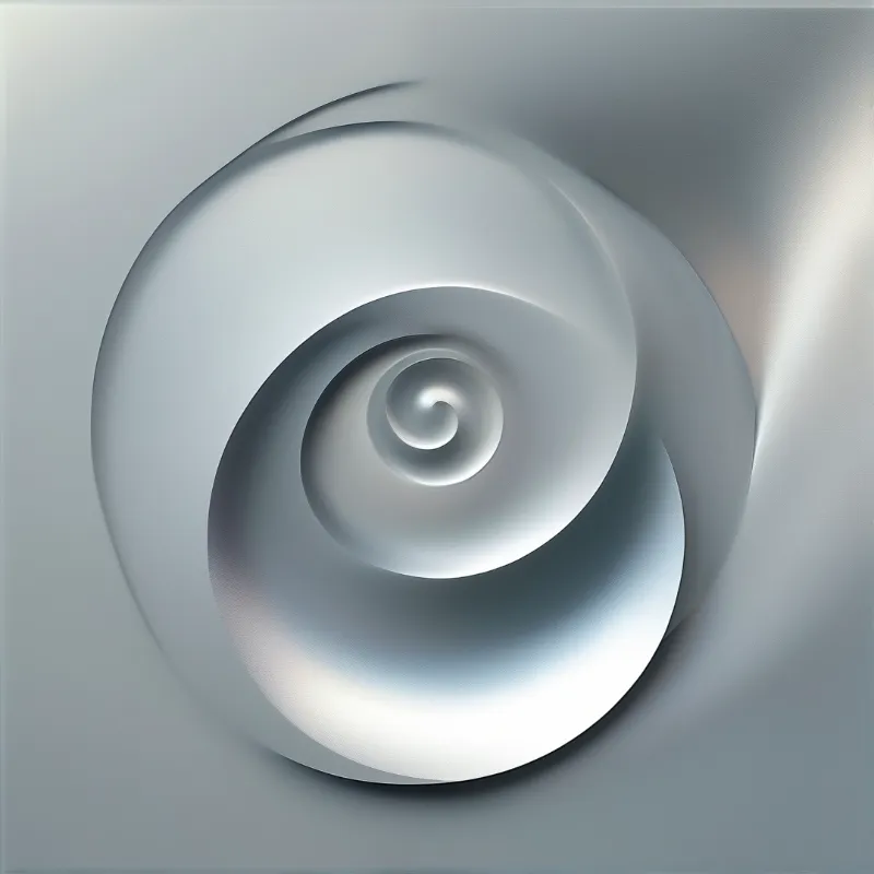 Smooth Silver Spiral Core