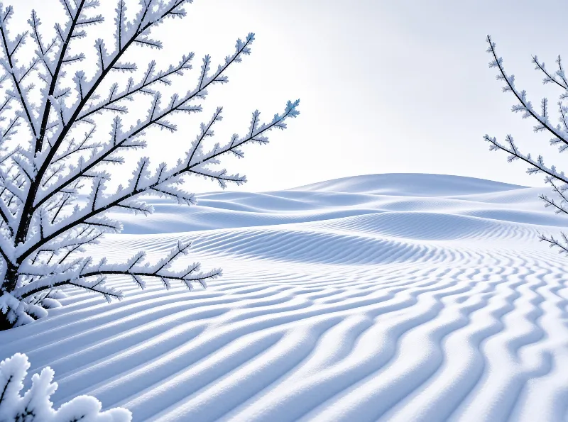 Wind-Swept Snowy Landscape