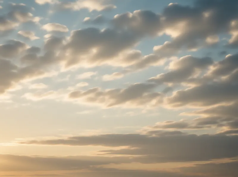 Sunset Sky with Soft Clouds