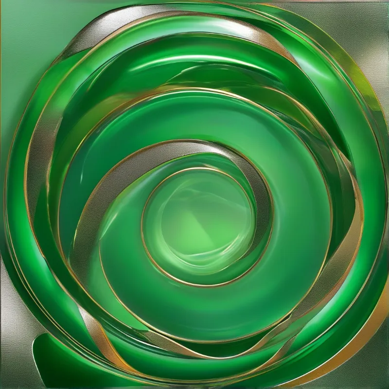 Abstract Green Swirl