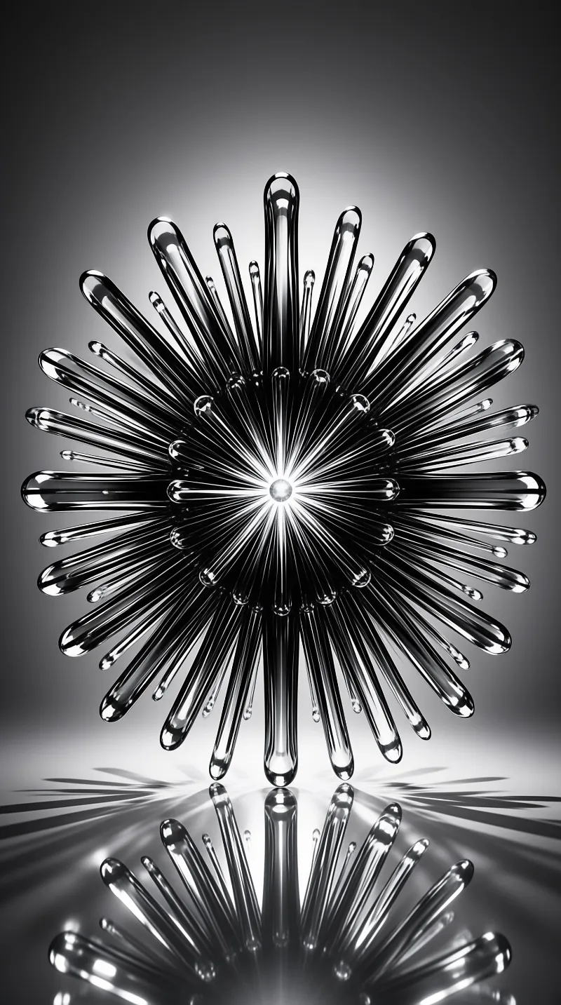 Abstract Spiky Glass Sphere
