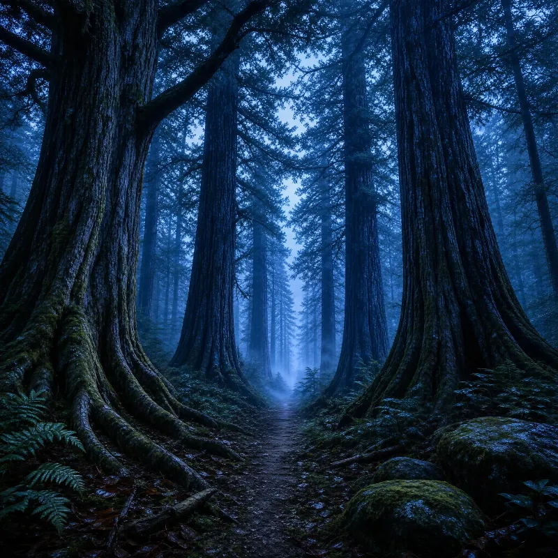 Misty Forest Path