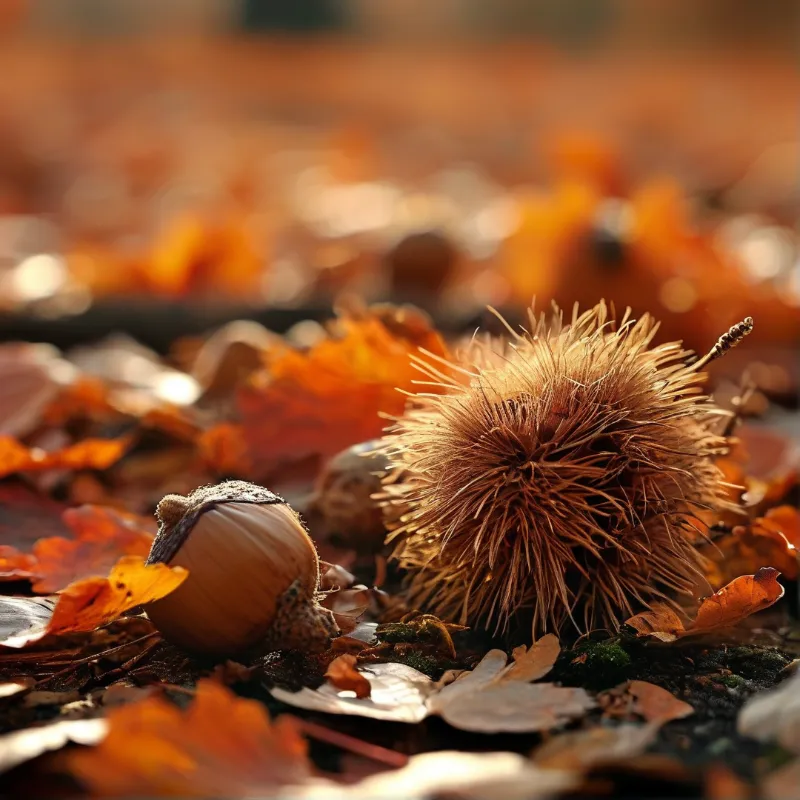 Autumn Forest Floor Closeup