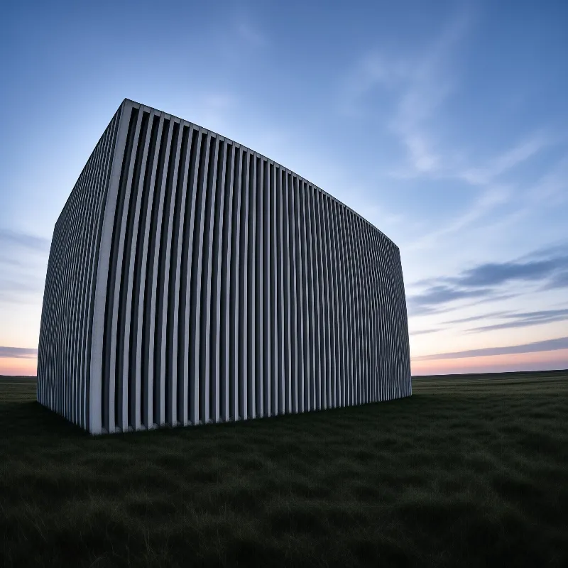 Curved Wall in Twilight