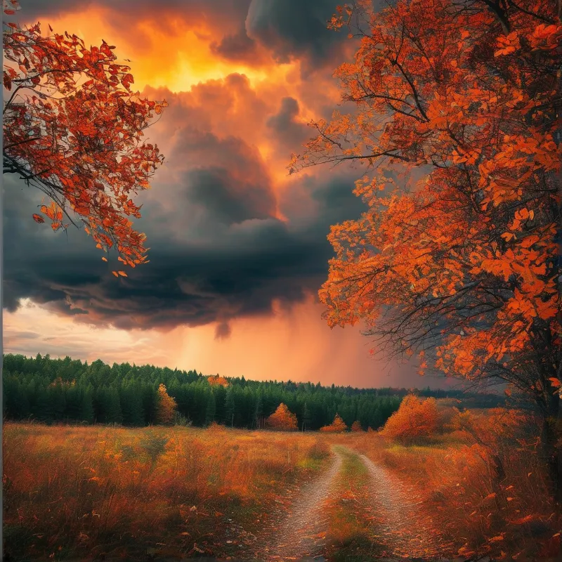 Stormy Autumn Landscape