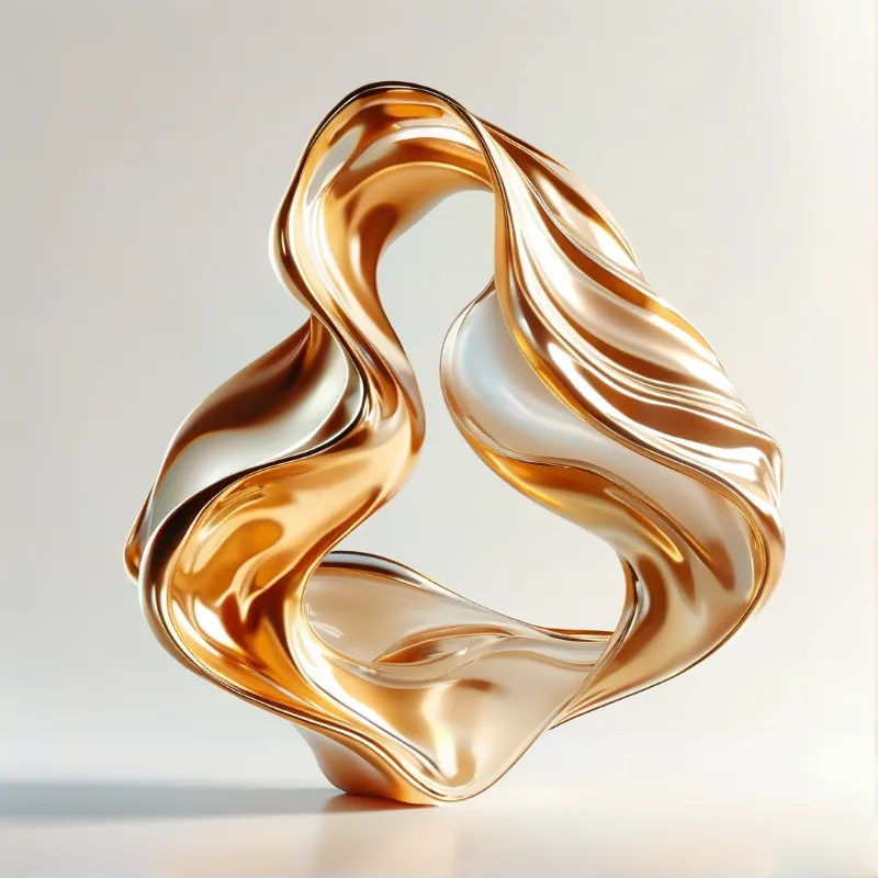 Abstract Liquid Gold Art
