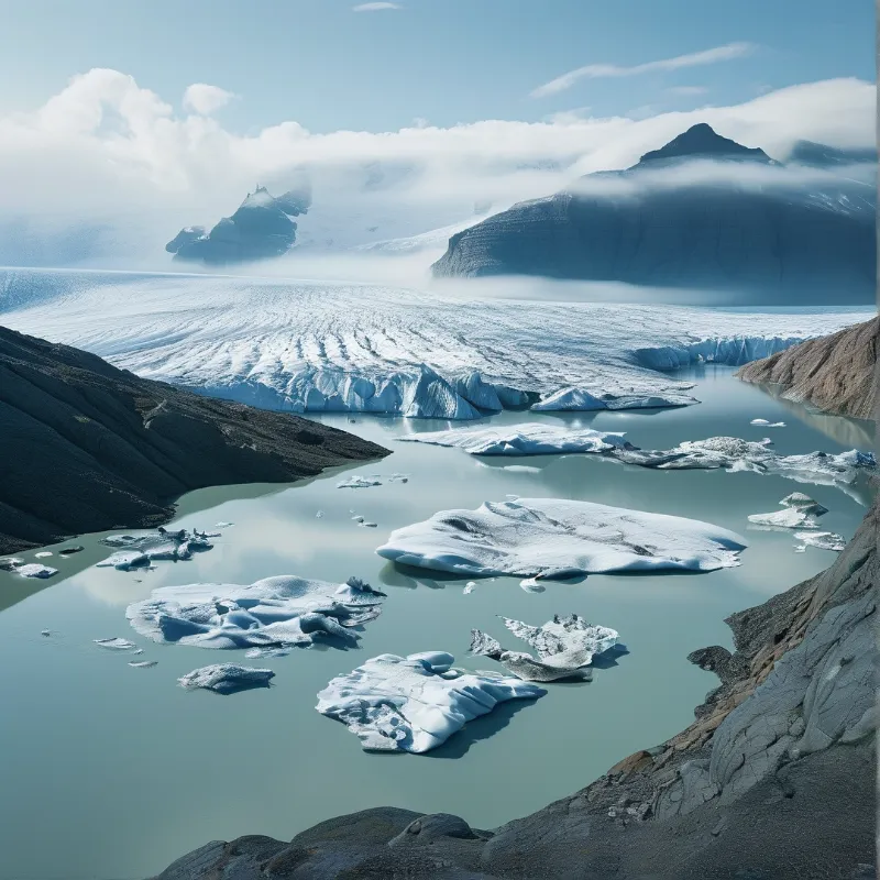 Glacial Fjord Landscape