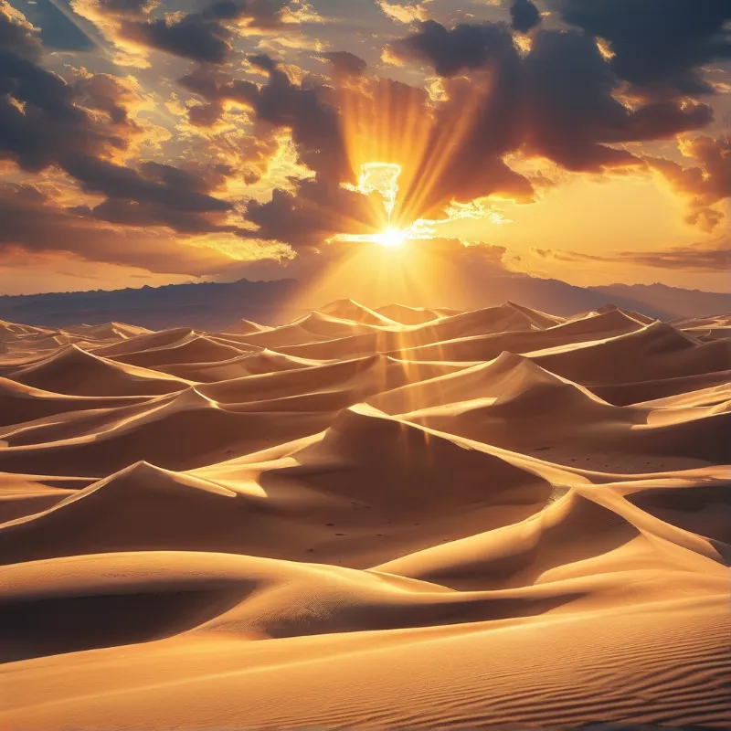 Golden Desert Sunset