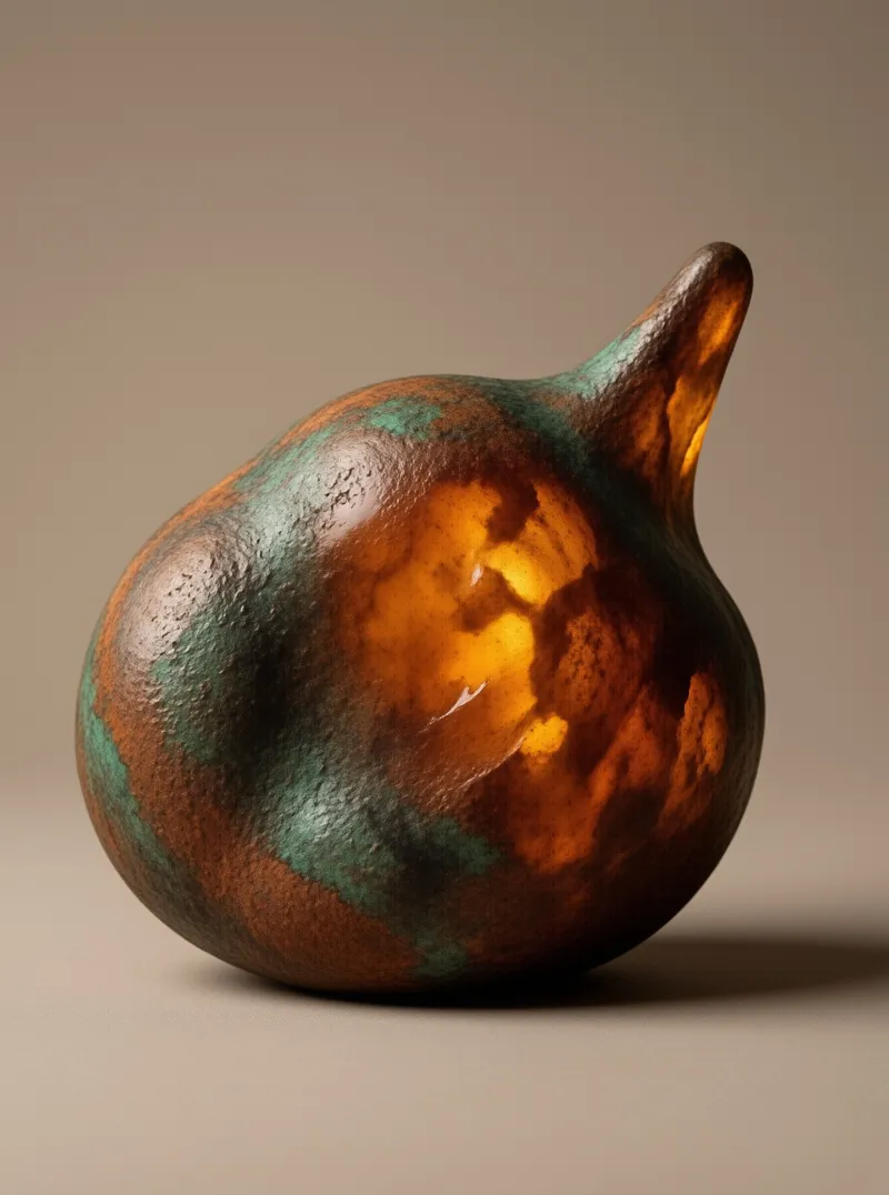 Sculptural Agate Teapot