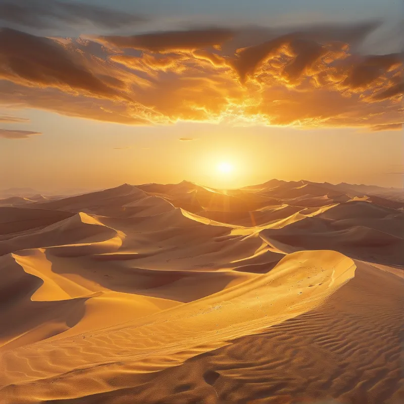 Golden Desert Sunset