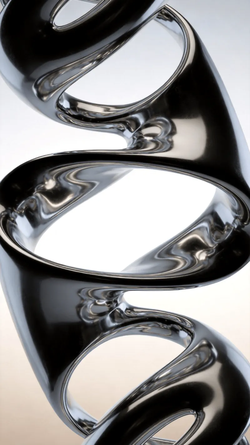 Liquid Chrome Impossible Shape