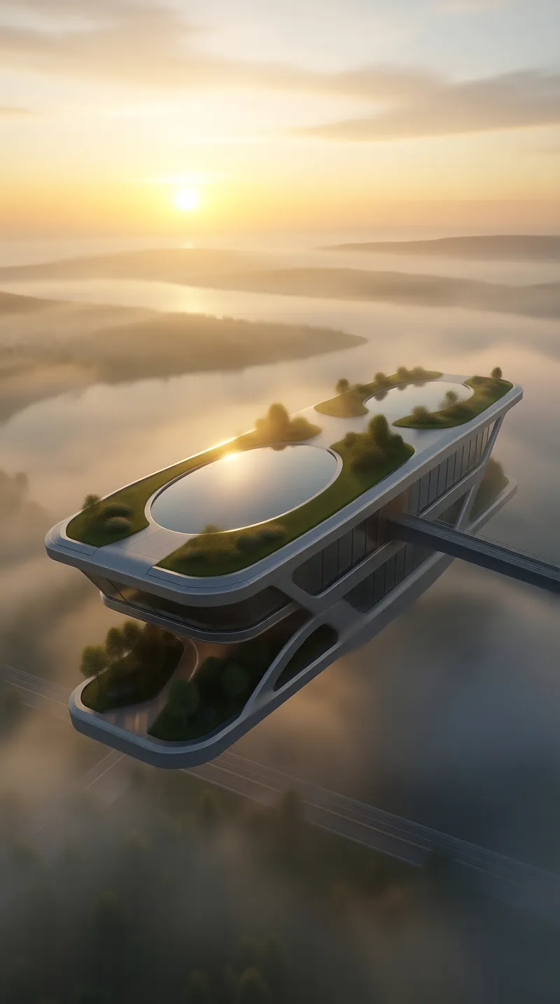Futuristic Floating Building