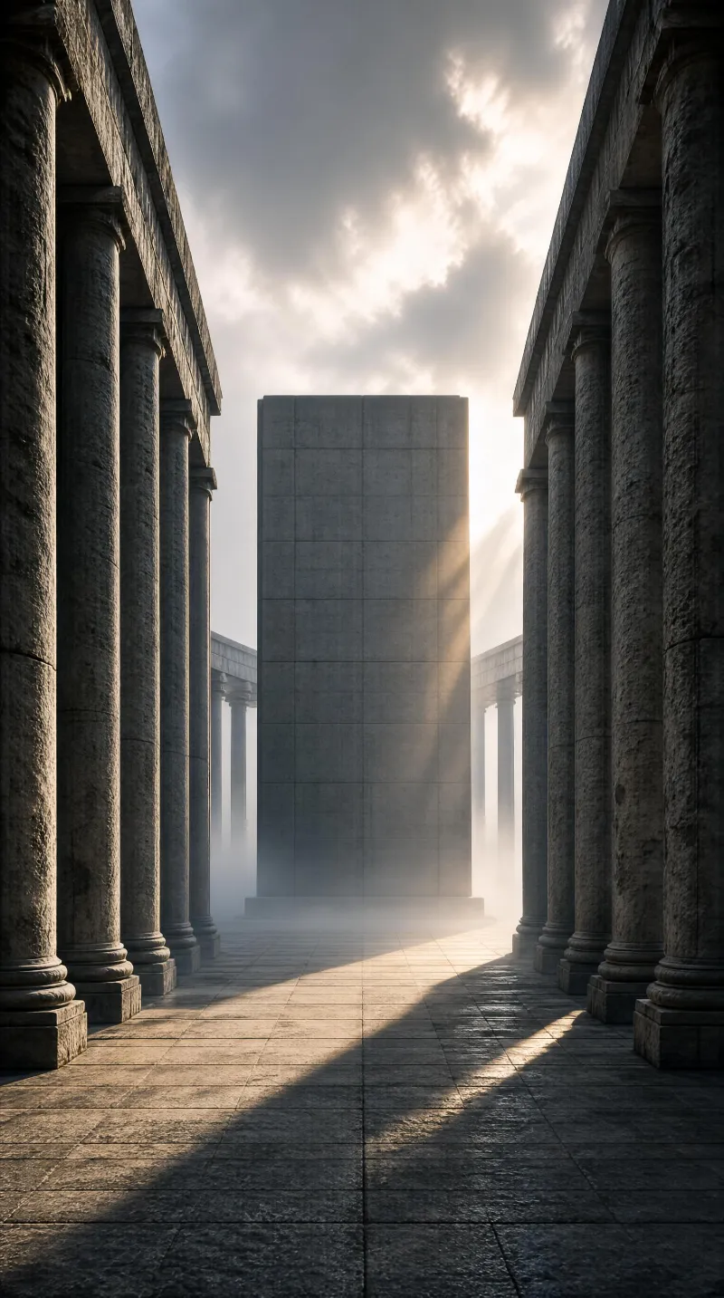 Ancient Colonnade Scene