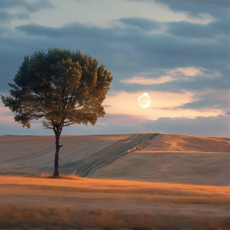 Lone Tree in Golden Hills