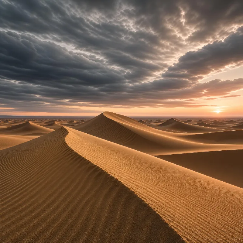 Desert Dunes at Sunset