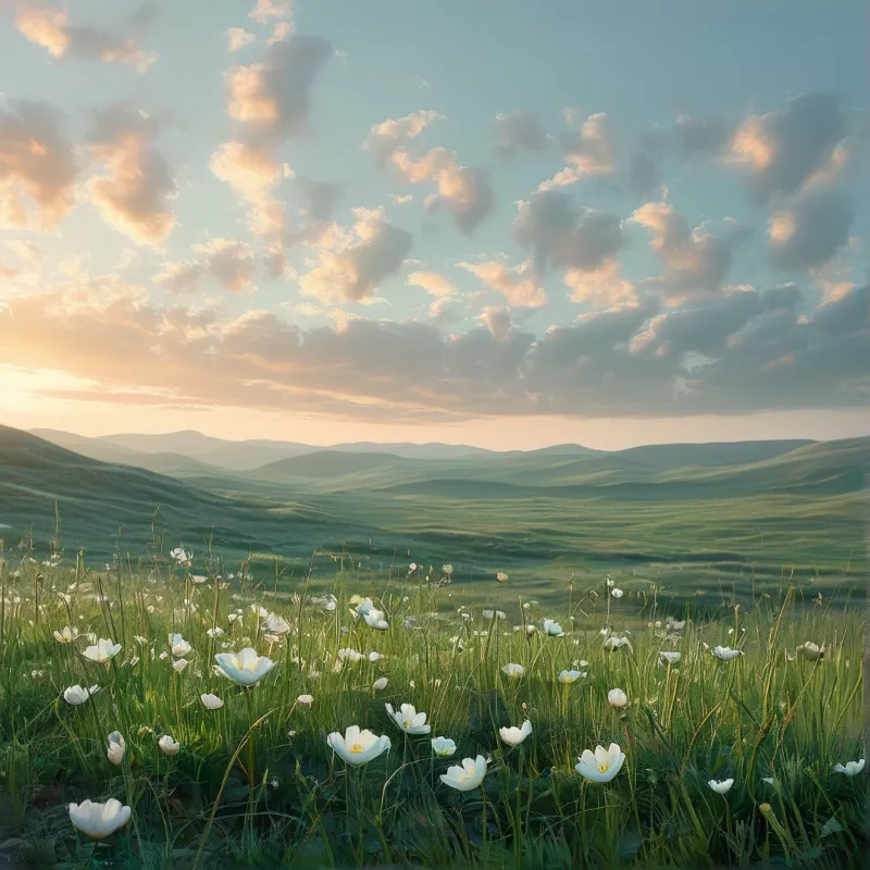 Peaceful Landscape at Dawn