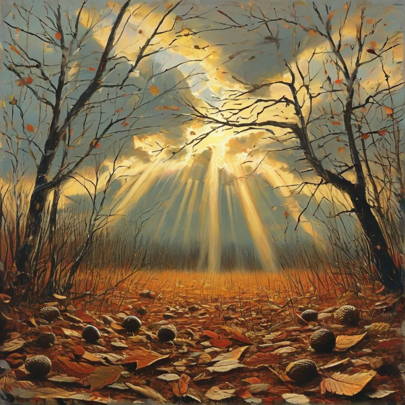 Autumn Forest Sunbeams