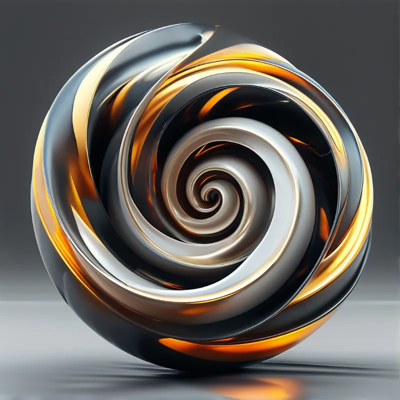 Glossy Metallic Spiral