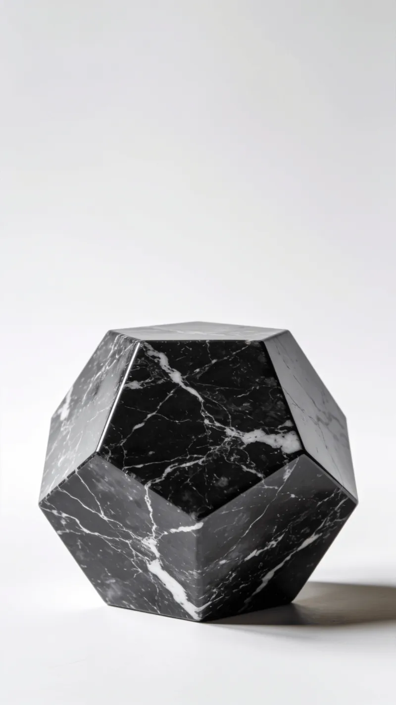 Bold, Marble Dodecahedron