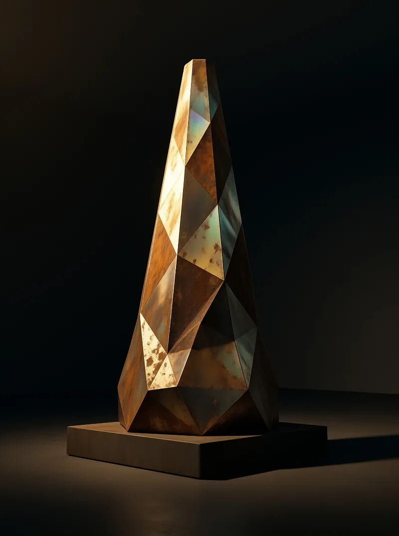 Faceted Metal Sculpture