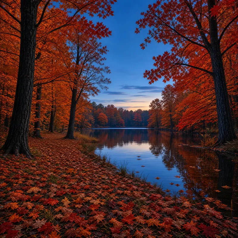 Autumn Lake Reflection