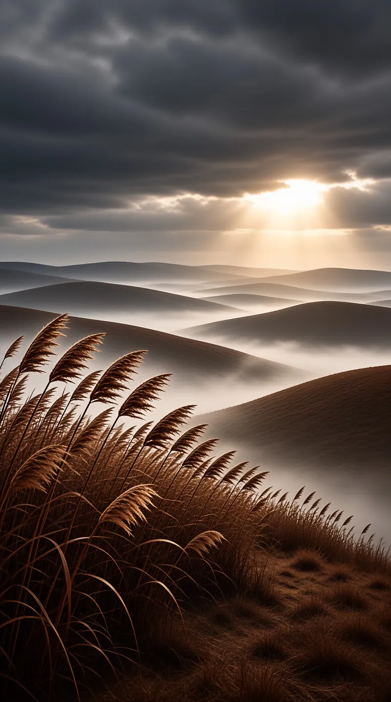 Misty Hills at Dawn