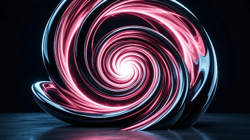 Abstract Pink and Blue Vortex