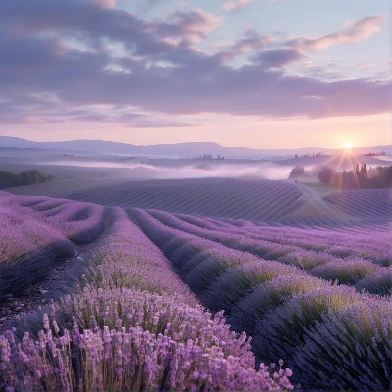 Lavender Field Sunrise