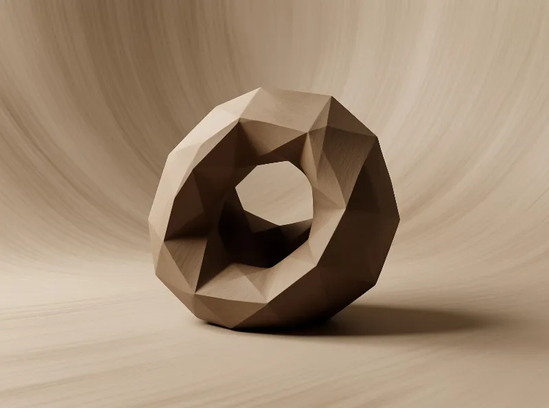 Faceted Geometric Ring Object