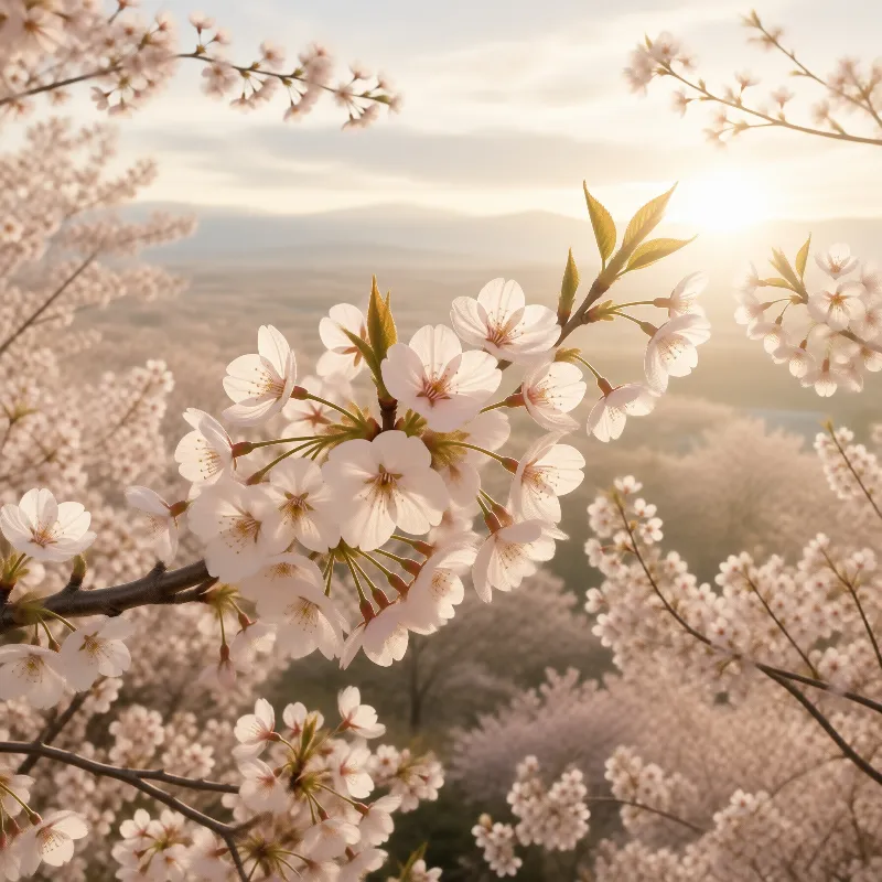 Cherry Blossoms at Sunrise