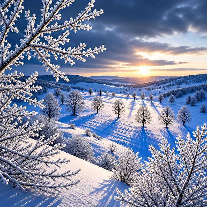 Winter Sunrise Landscape