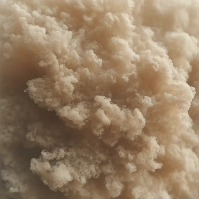 Dense cream vapour rolls and curls through the frame, lit warmly on one side and shading into soft brown depths