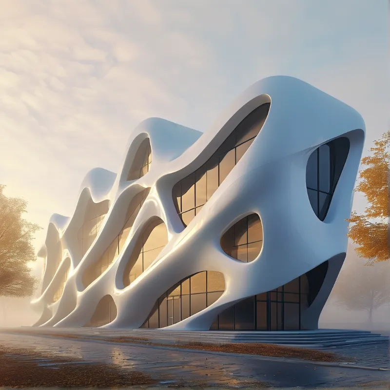 Futuristic White Architecture