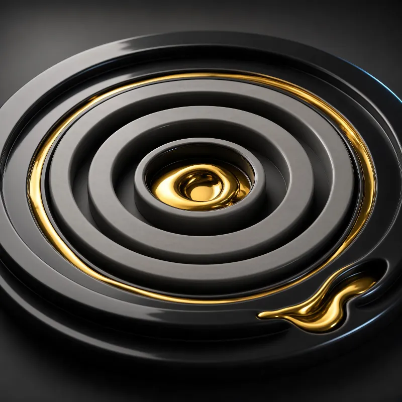 Abstract Metallic Spiral