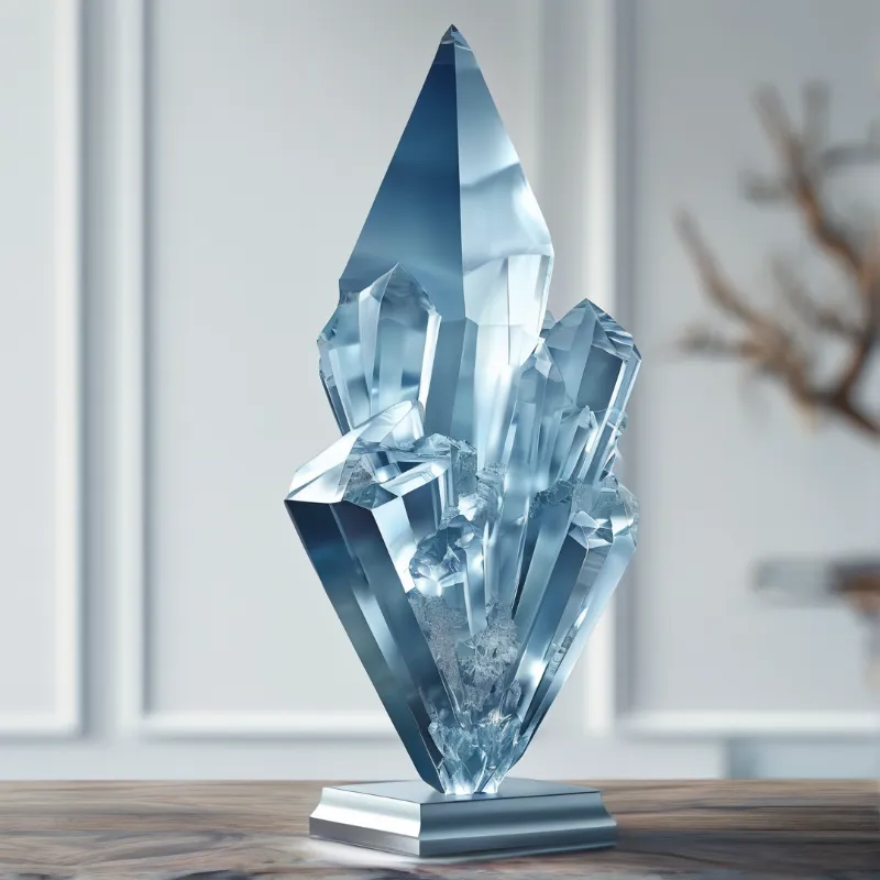 Blue Crystal Sculpture