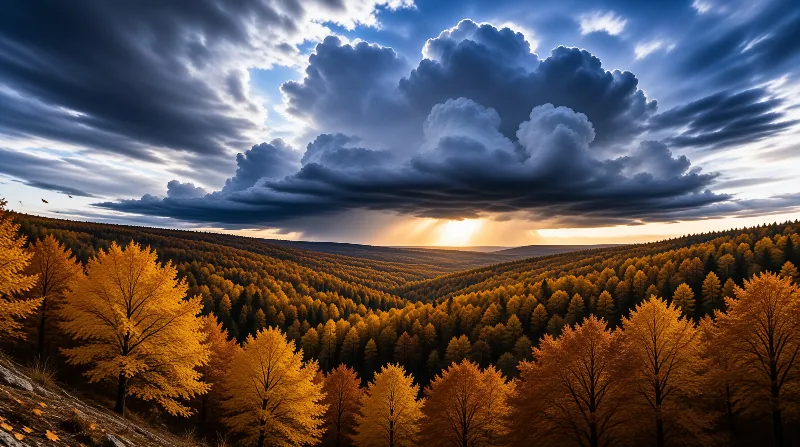 Autumn Forest Sunset