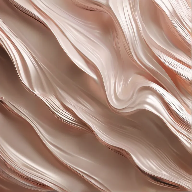 Glossy blush pink fabric billows in smooth diagonal folds with pearly highlights and deep satiny shadows.