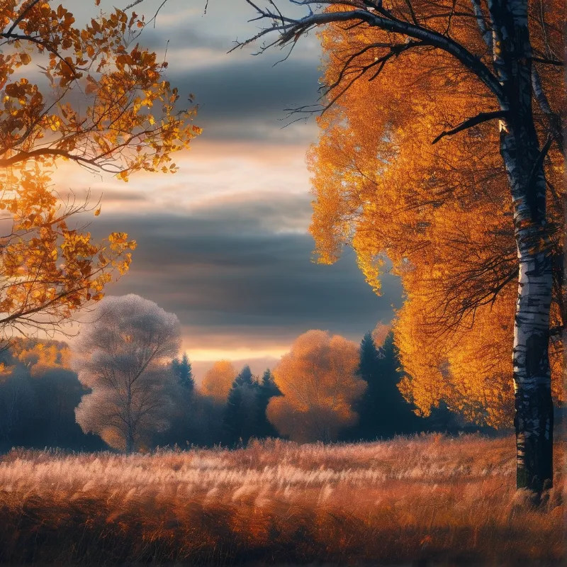 Autumn Forest Sunset