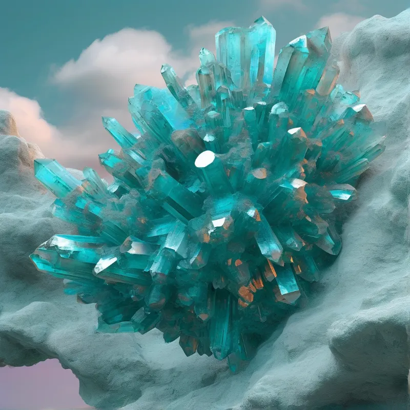 Giant Blue Crystal Cluster