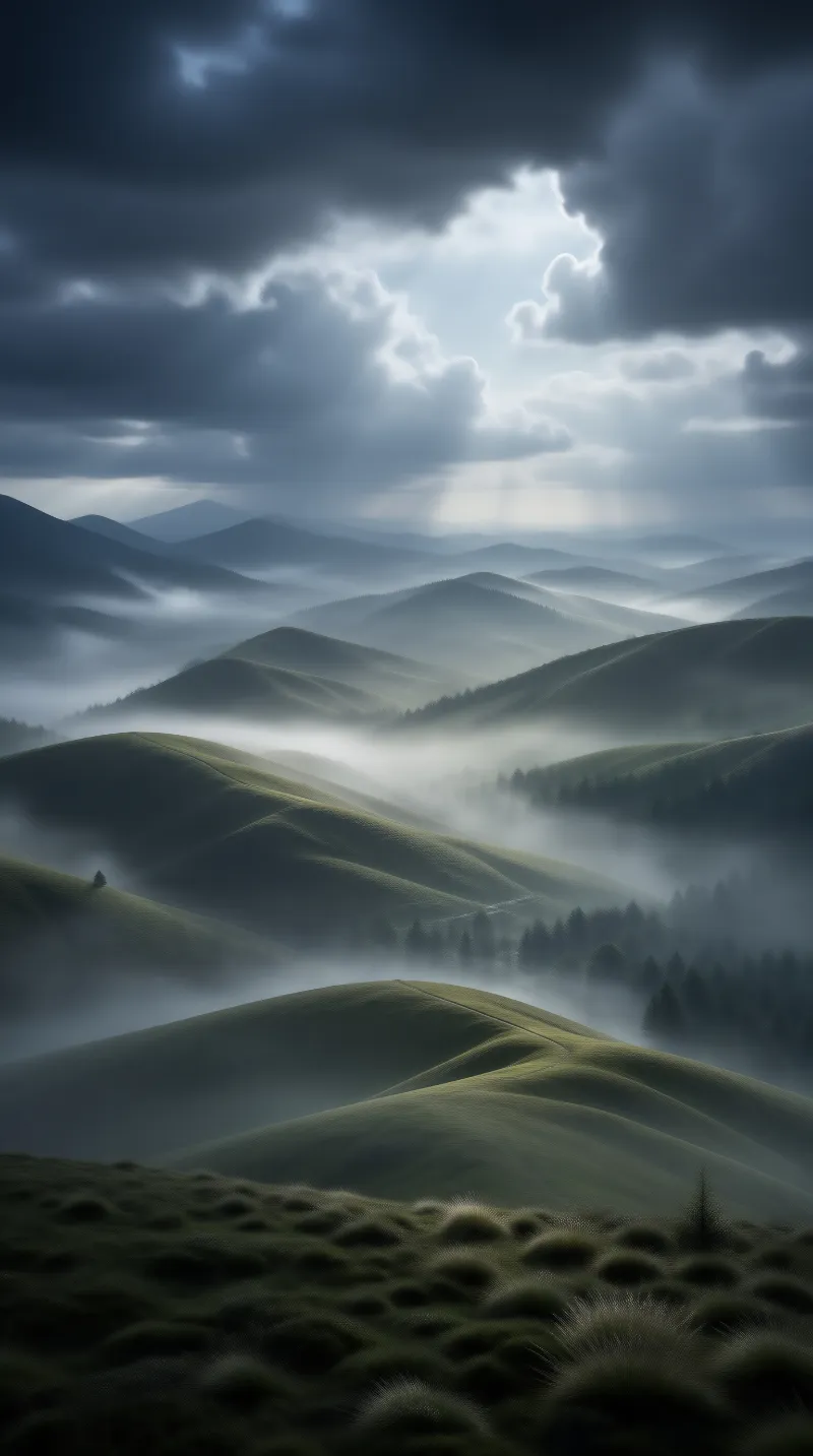 Misty Mountain Landscape