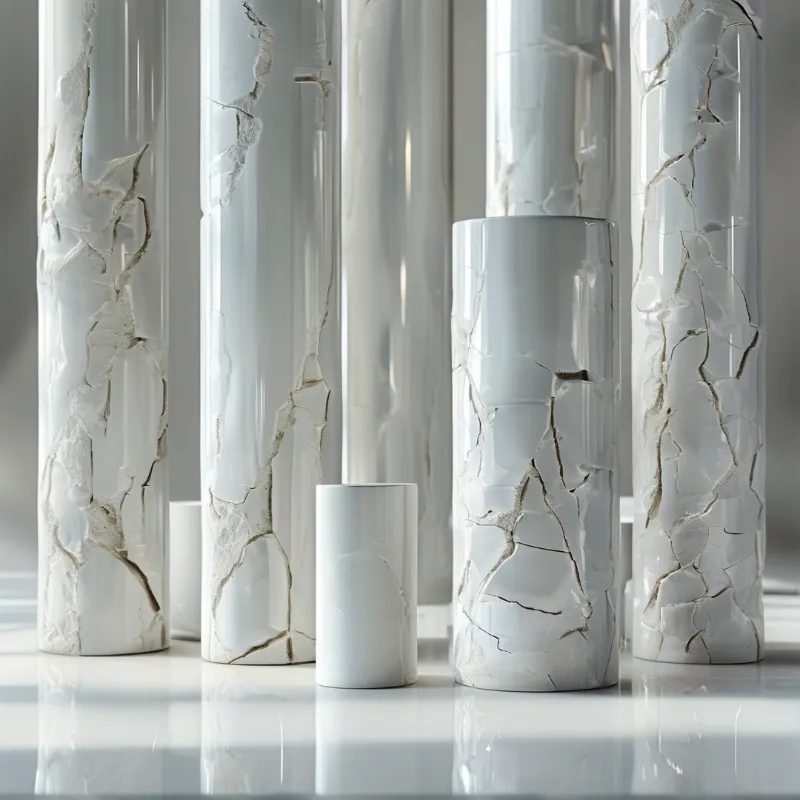 Cracked White Columns