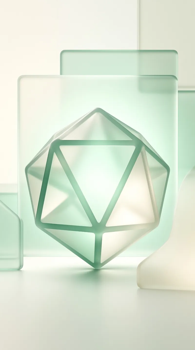 Mint Green Geometric Shapes