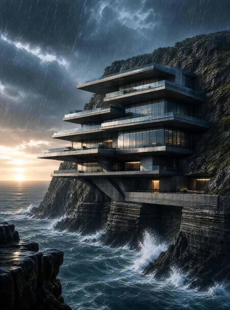 Modern Cliffside Villa