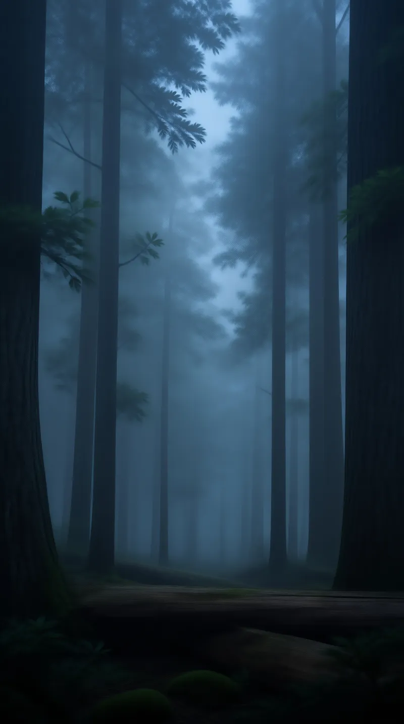 Misty Forest Scene