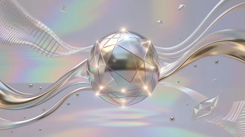 Abstract Gem Sphere Art