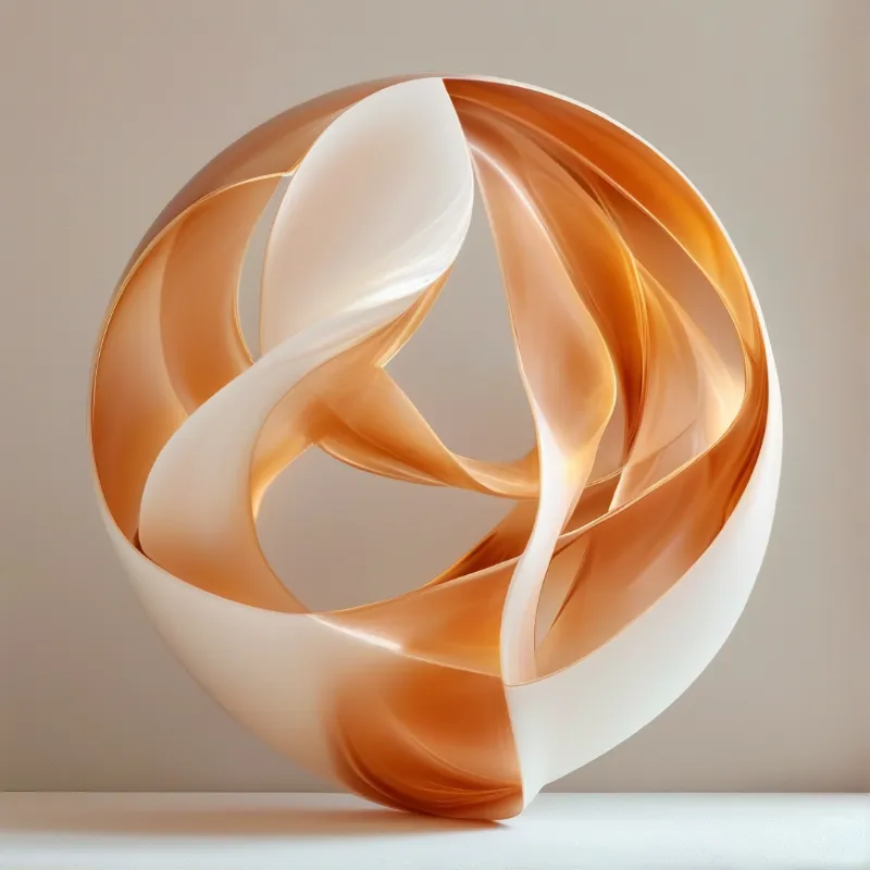 Abstract Orange Sculpture