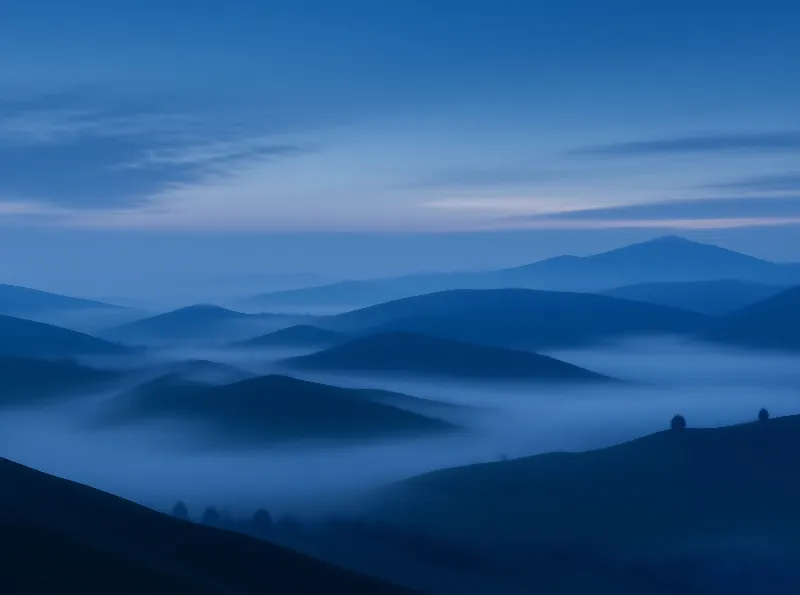 Layered Blue Mountain Mist