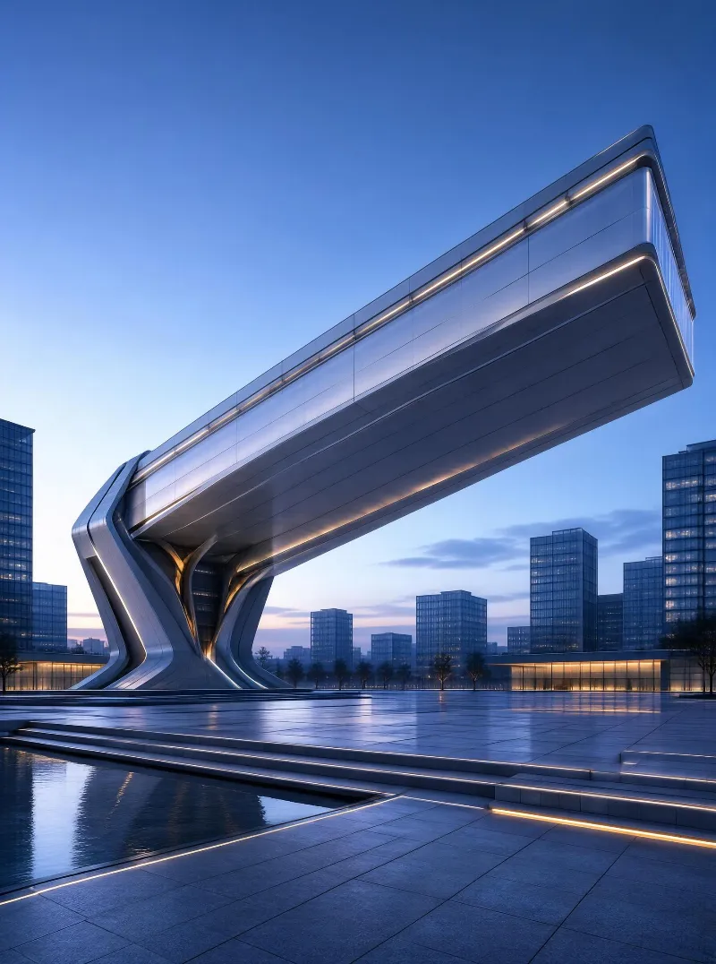 Modern Cantilevered Building