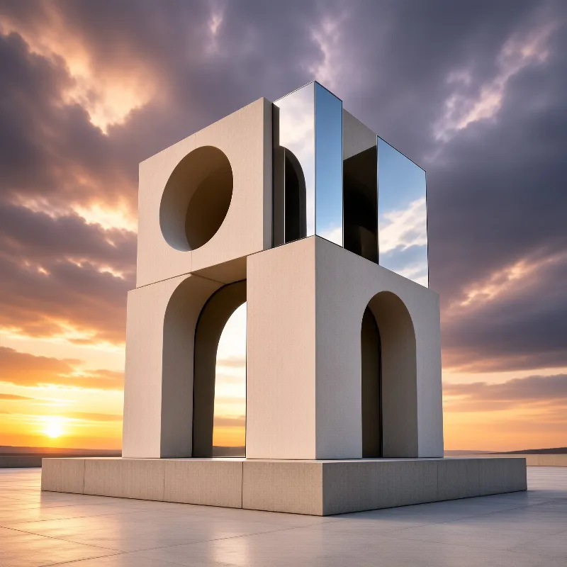 Geometric Structure at Sunset