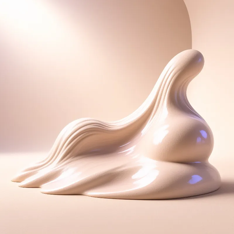 Abstract Beige Liquid Splash